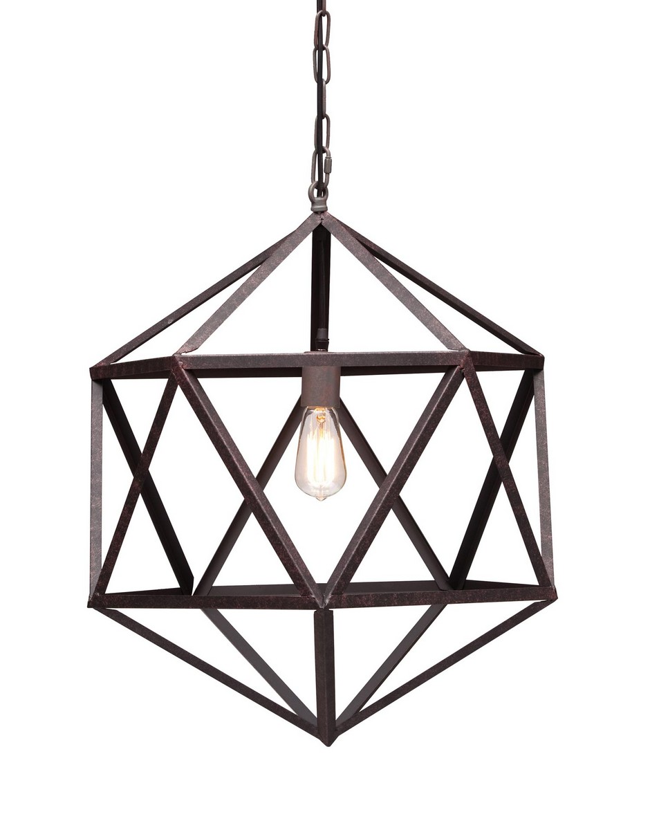 Zuo Modern Amethyst Ceiling Lamp Small - Rust