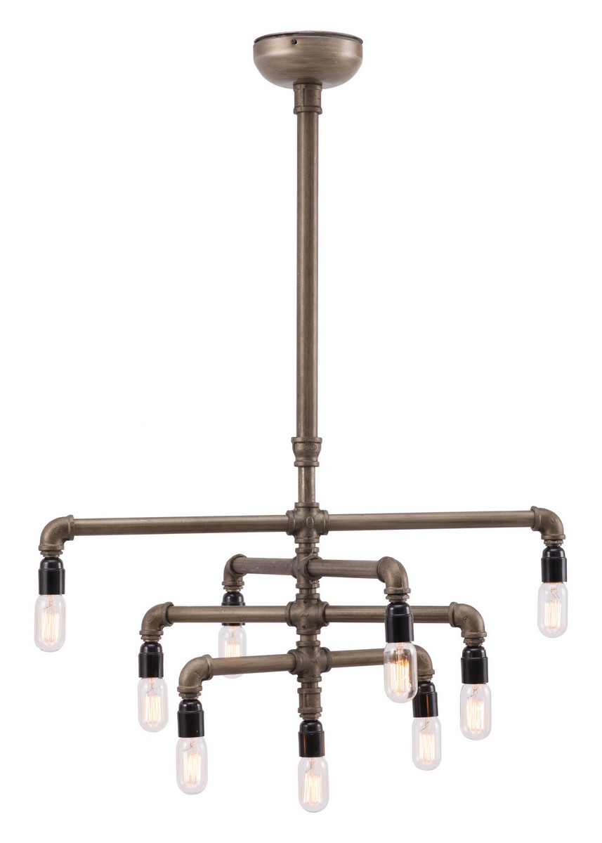 Zuo Modern Dragonite Ceiling Lamp - Steel