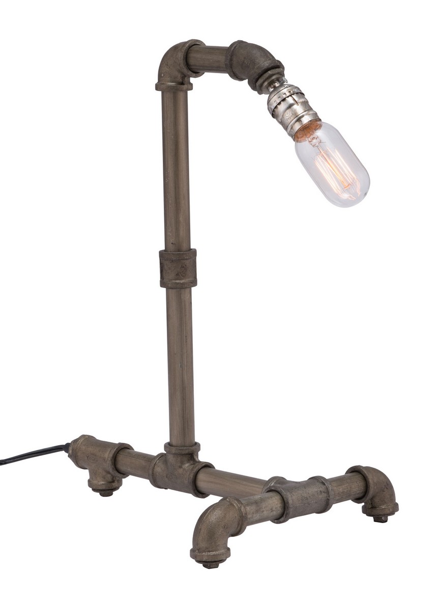 Zuo Modern Basanite Table Lamp - Steel Zuo Modern Basanite Table Lamp - Steel