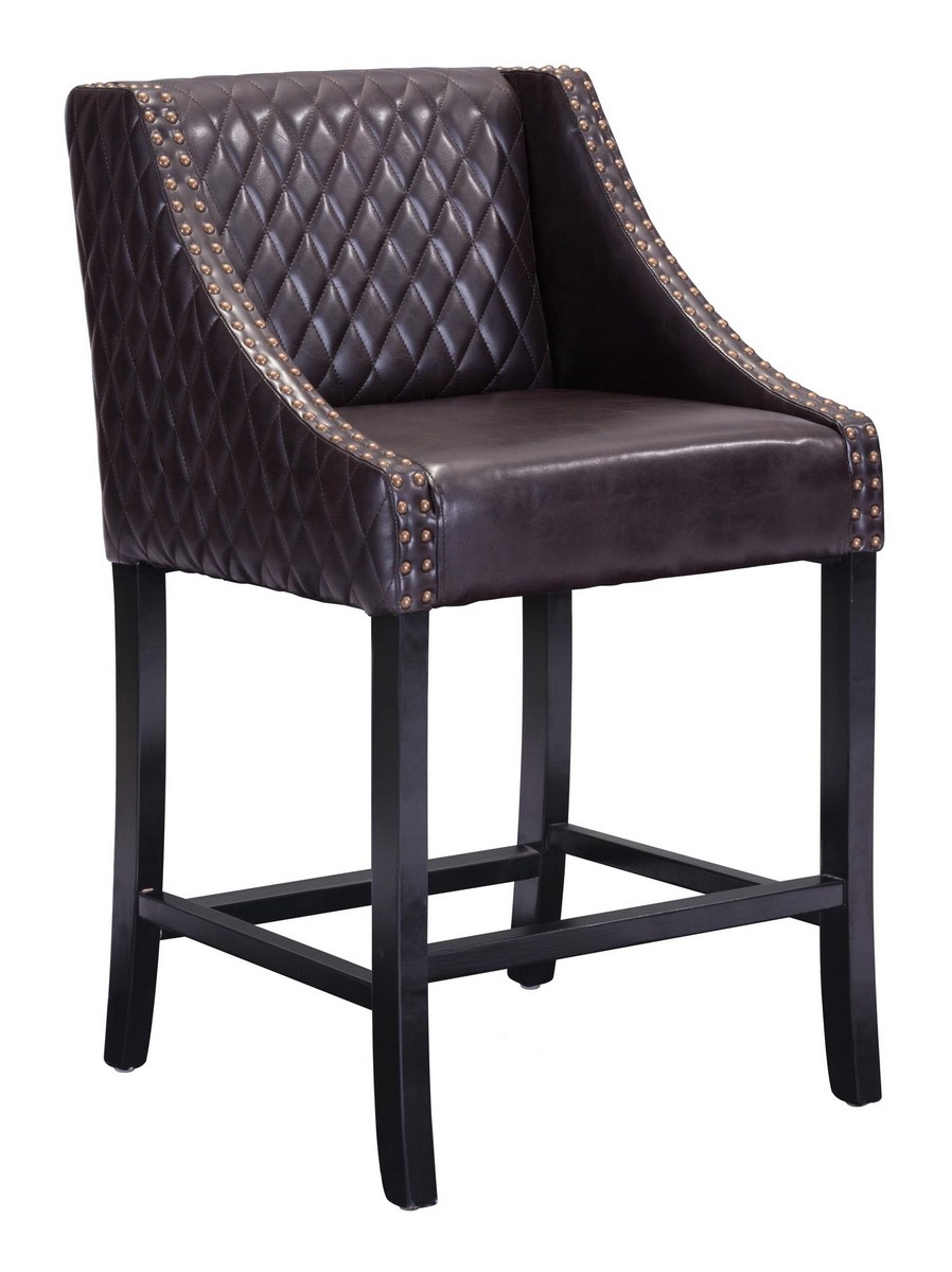 Zuo Modern Santa Ana Counter Chair - Brown