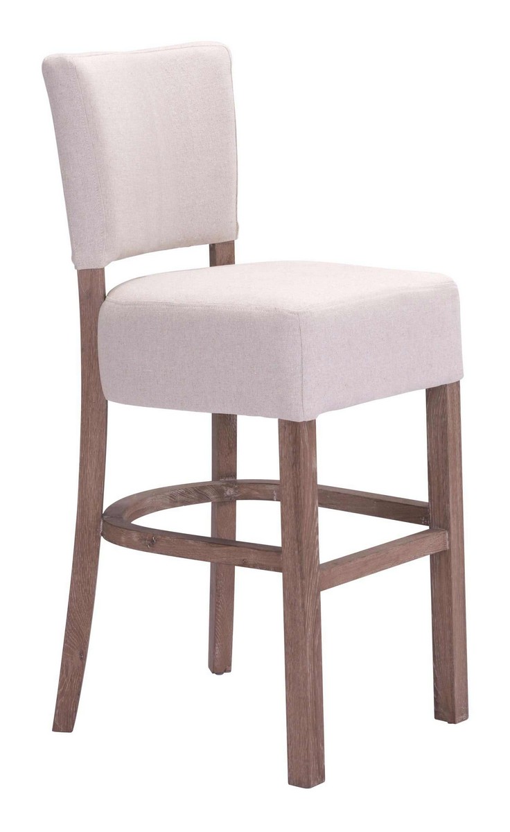 Zuo Modern Riverside Bar Chair - Beige