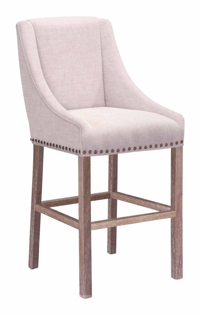 Zuo Modern Indio Bar Chair - Beige