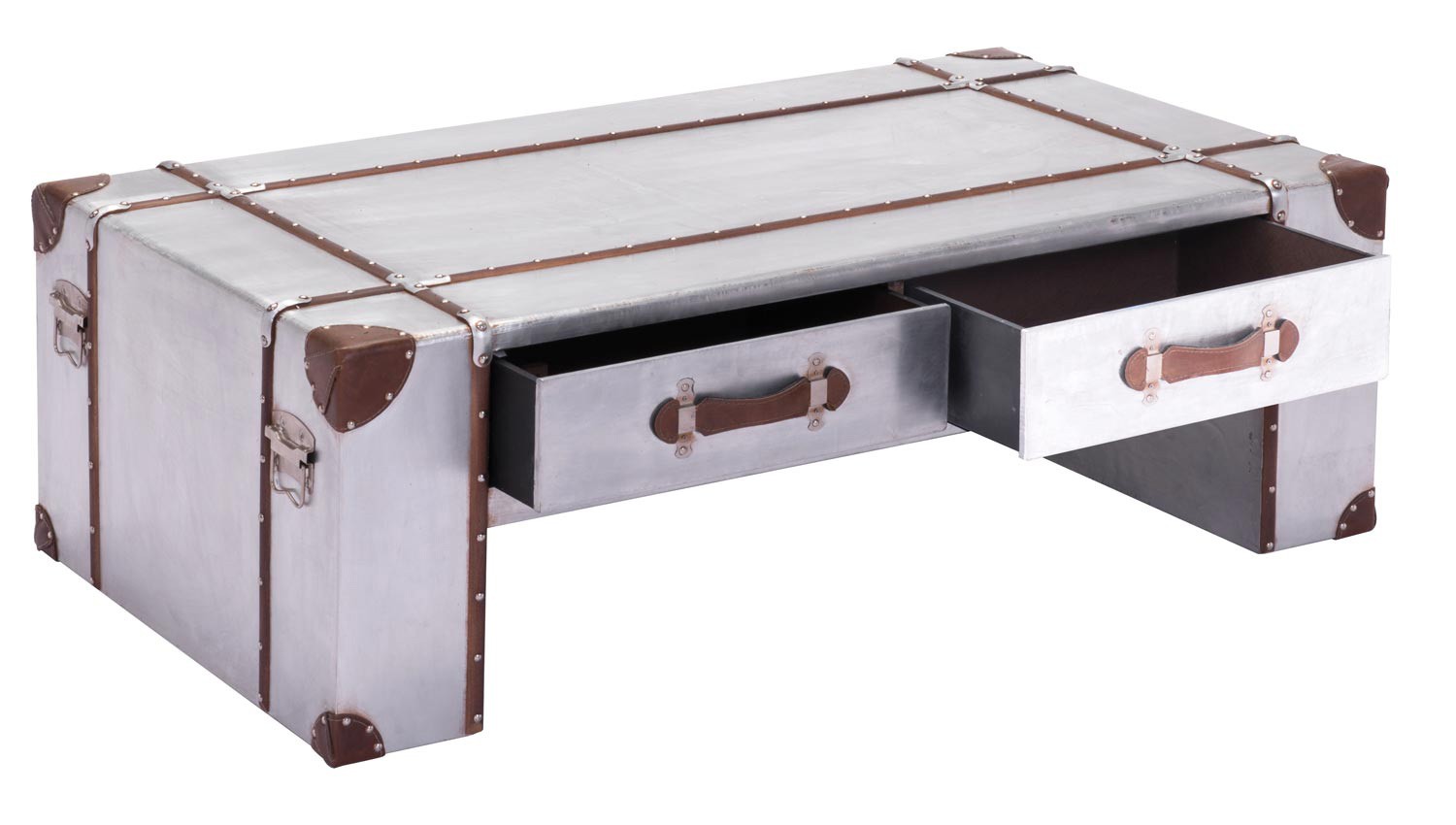Zuo Modern Kant Narrow Coffee Table - Distressed Aluminum