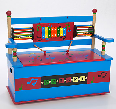 Levels of Discovery Musical Toy Box Bench