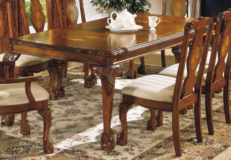 Mediterranean Dining Table with 18 inch Leaf