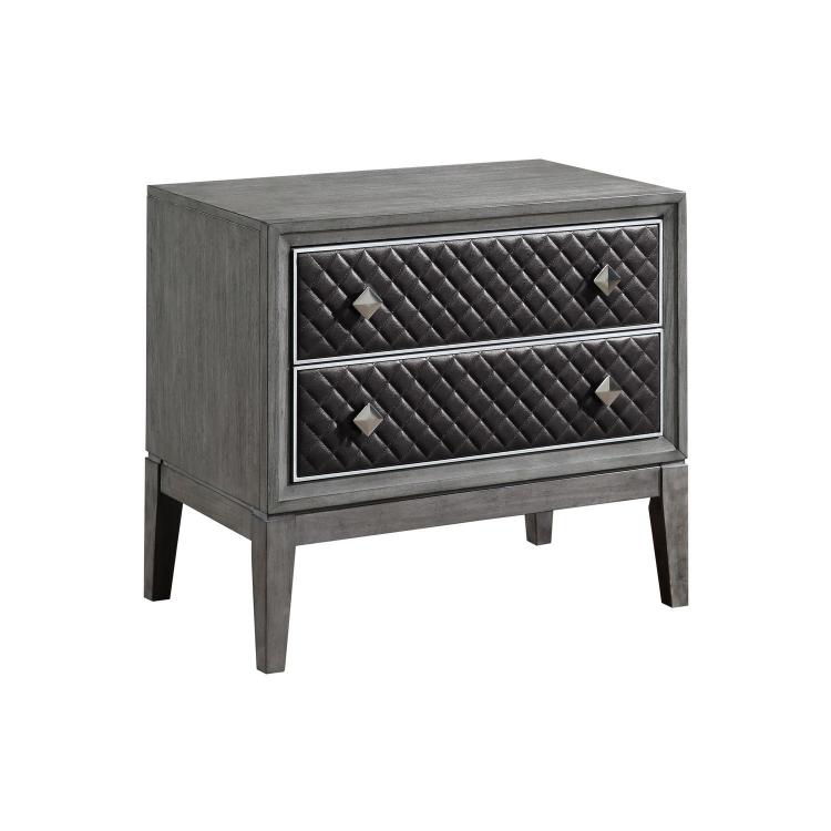 West End Night Stand - Wire-brushed Gray
