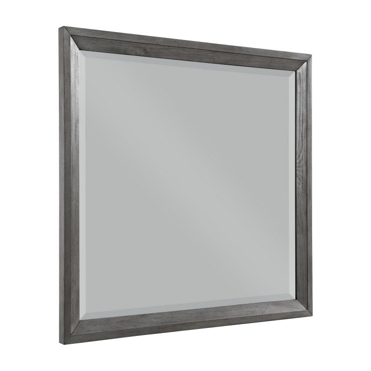 West End Mirror - Wire-brushed Gray