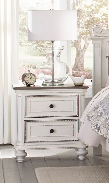 Baylesford Night Stand - Antique White Rub-Through Finish