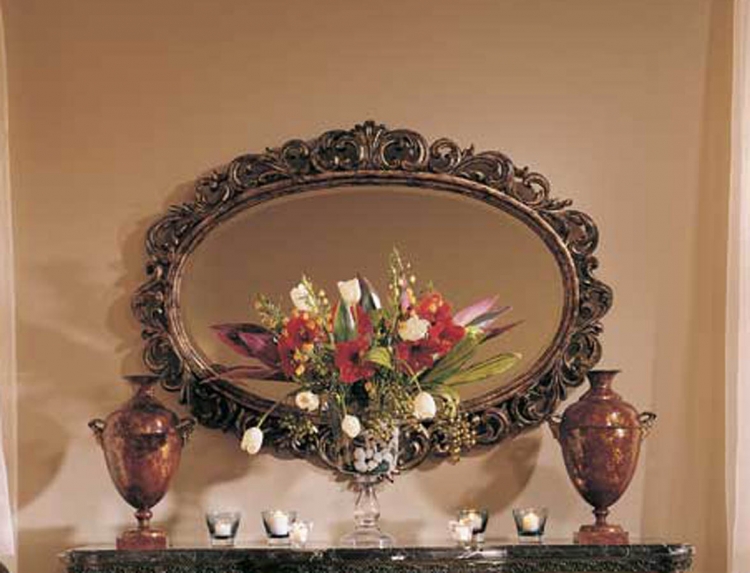 Grand Revival Dark Decorative Mirror