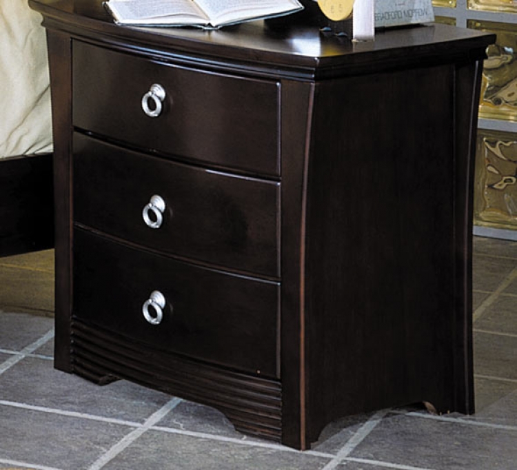 Syracuse 3 Drawer with Shaped Front Night Stand