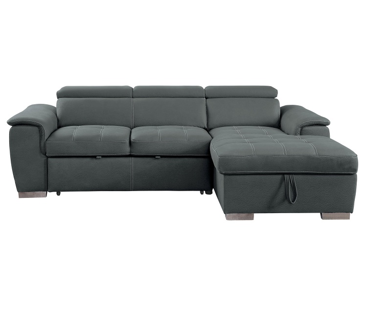 Ferriday Sectional with Pull-out Bed and Hidden Storage - Gray