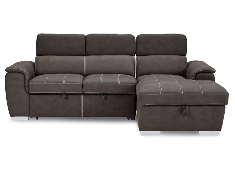 Ferriday Sectional with Pull-out Bed and Hidden Storage - Taupe