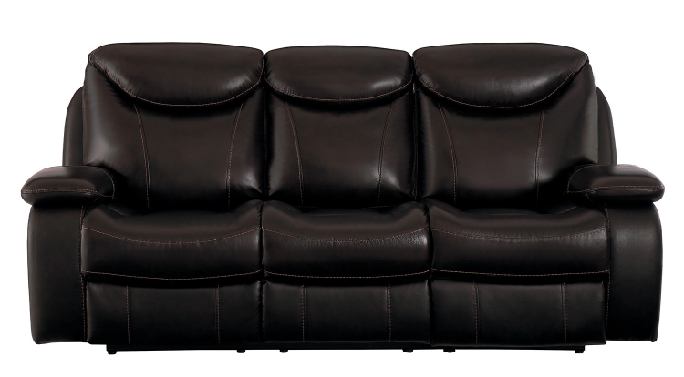 Verkin Double Reclining Sofa - Dark Brown