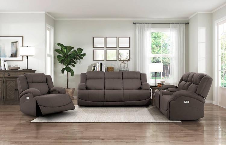 Homelegance Laertes Power Reclining Sectional Sofa Set - Top Grain