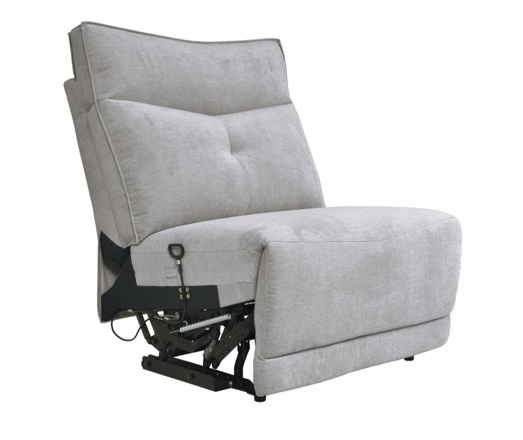 Homelegance Tesoro Power Armless Reclining Chair with Power Headrest - Mist Gray