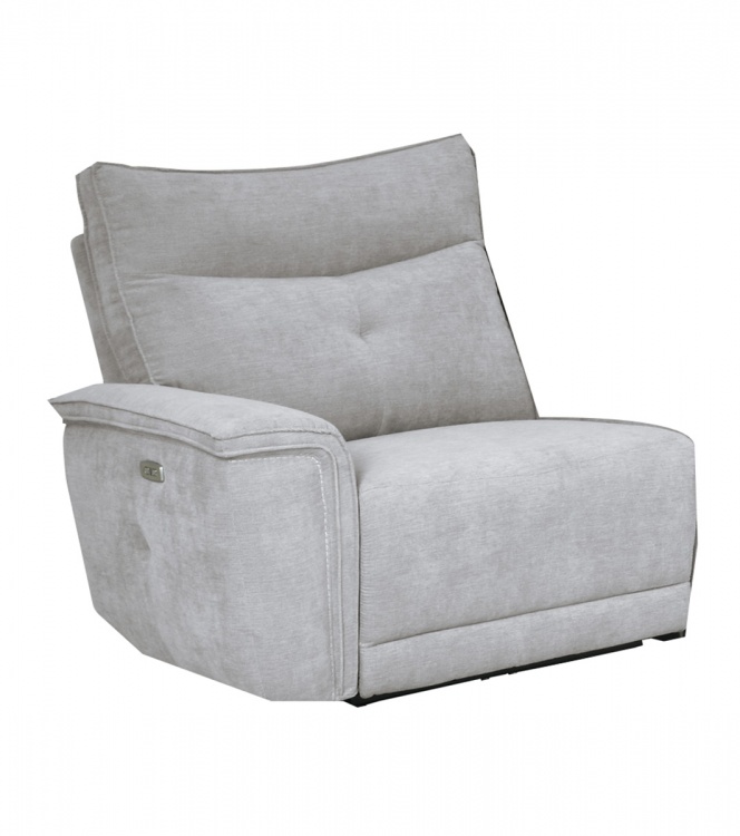 Tesoro Power Left Side Reclining Chair with Power Headrest - Mist Gray