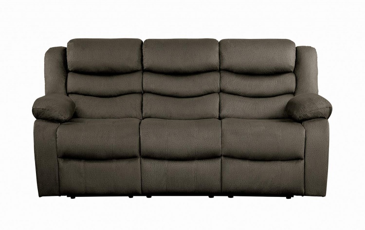 Discus Double Reclining Sofa - Brown