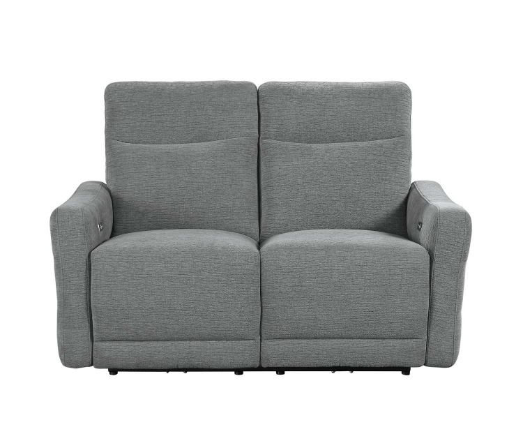 Edition Power Double Lay Flat Reclining Love Seat with Power Headrests - Dove