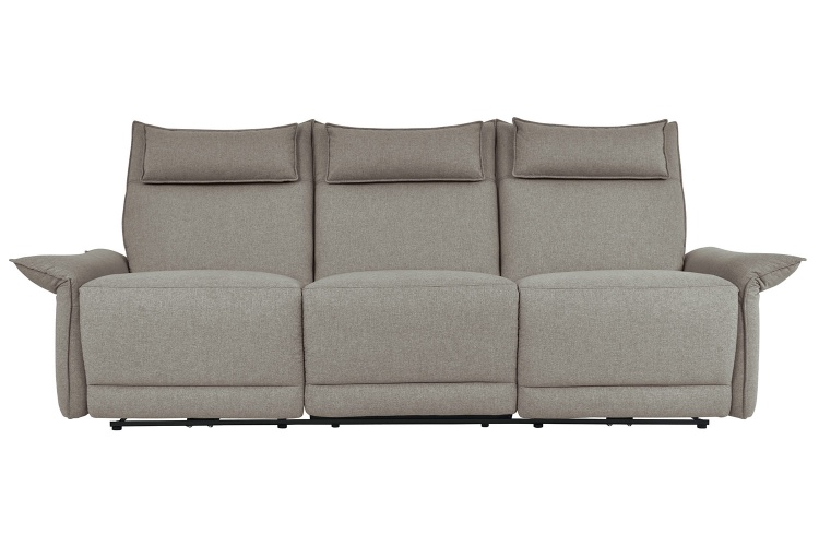Linette Power Double Reclining Sofa with Power Headrests - Taupe