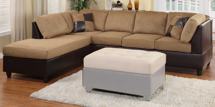 Comfort Living Reversible Sectional - Brown Finish