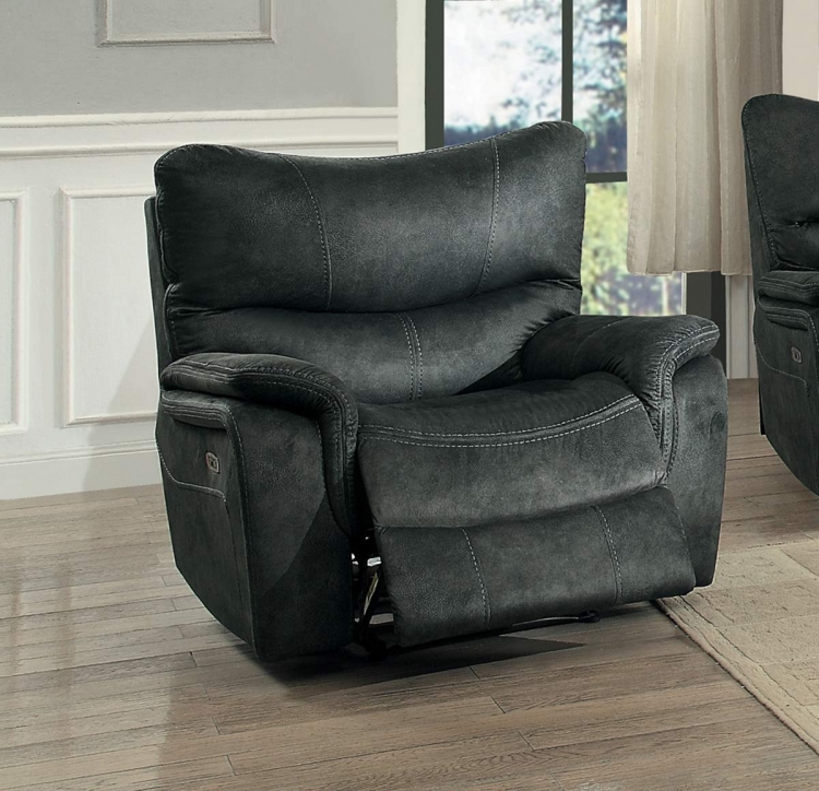 Goby Power Reclining Chair With Power Headrest - Dark Gray