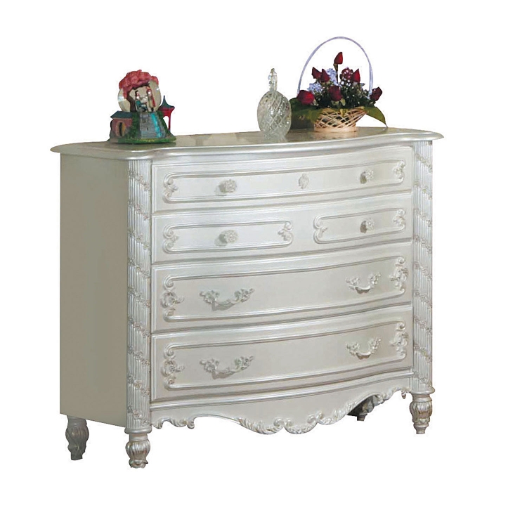 Pearl Dresser - Pearl White/Gold Brush Accent