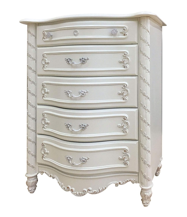 Pearl Chest - Pearl White/Gold Brush Accent