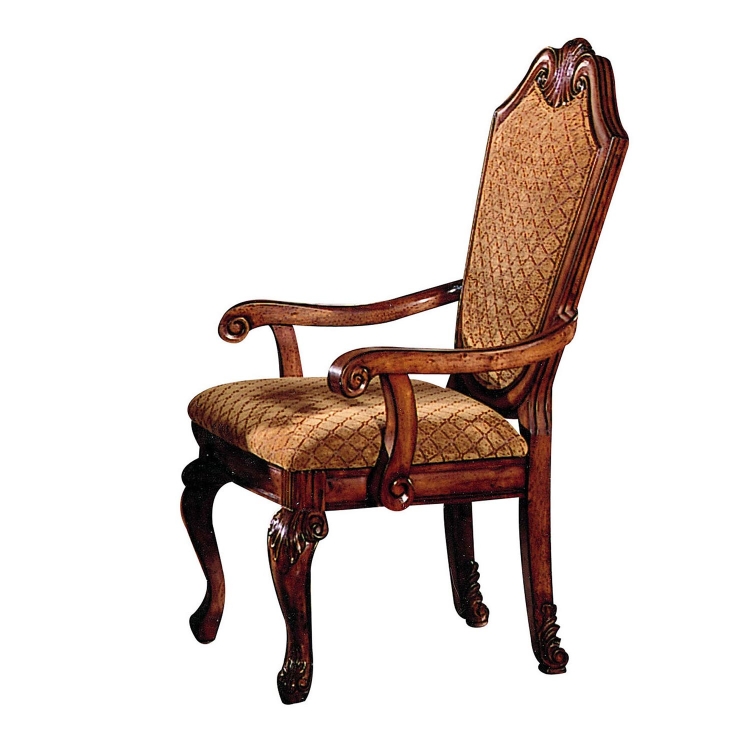 Chateau De Ville Arm Chair - Fabric/Cherry
