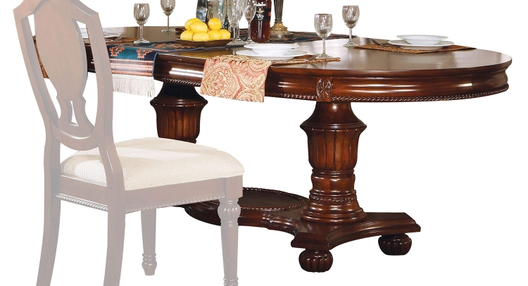 Classique Dining Table with Double Pedestal - Cherry