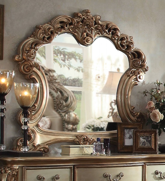 Vendome Mirror - Gold Patina/Bone