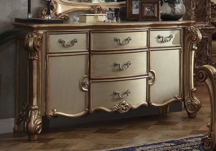 Vendome Dresser - Gold Patina/Bone