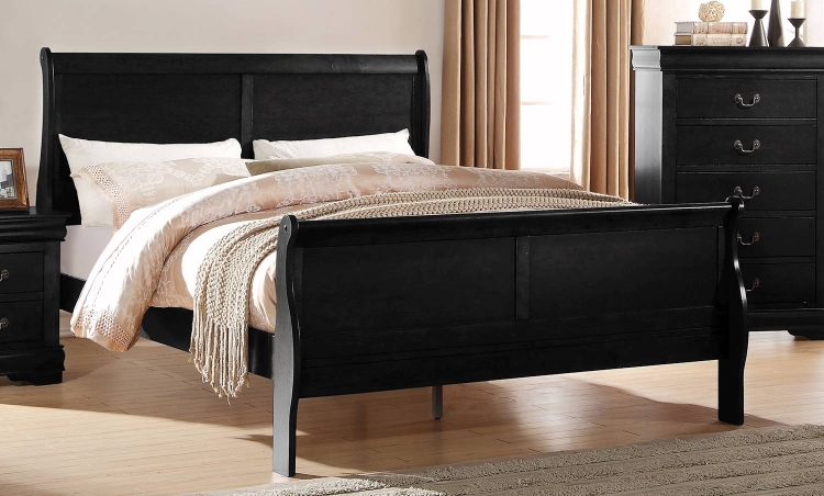 Louis Philippe Bed - Black