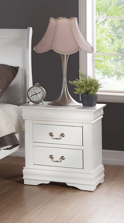 Louis Philippe Nightstand - White