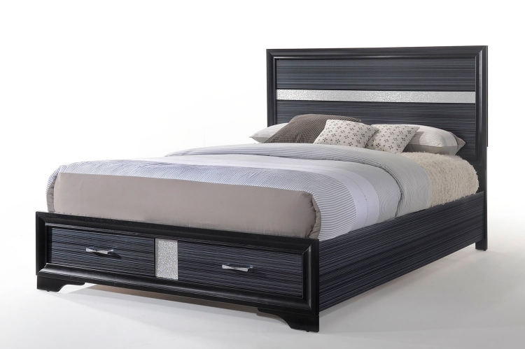 Naima Bed with Storage - Black