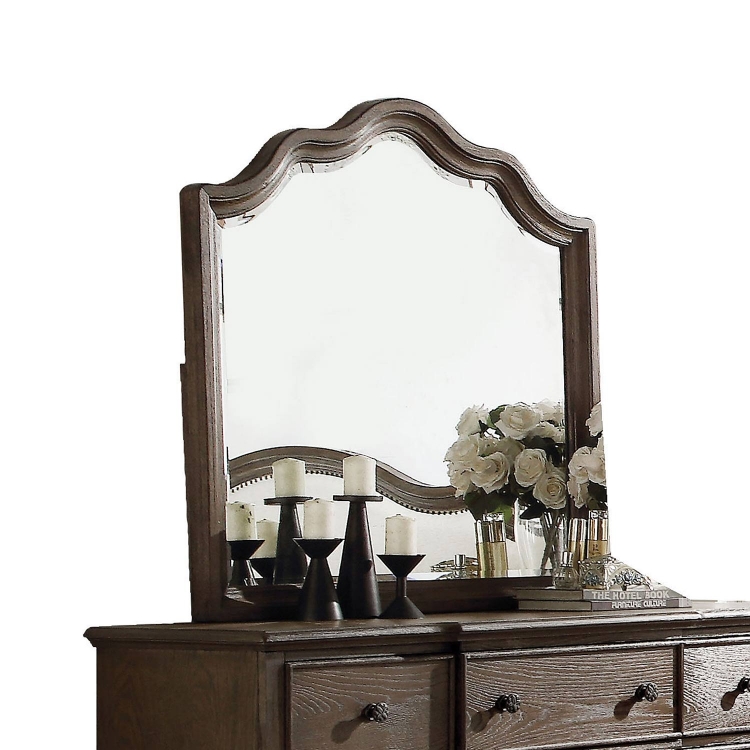 Baudouin Mirror - Weathered Oak