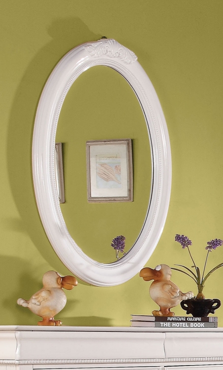 Classique Oval Mirror - White