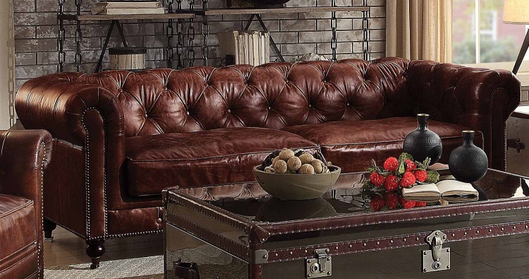 Aberdeen Sofa - Vintage Dark Brown TG Leather