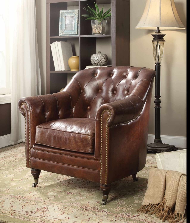 Aberdeen Chair - Vintage Dark Brown TG Leather