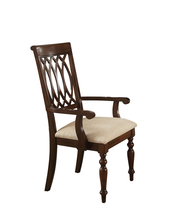 Farrel Arm Chair - Sand Linen/Walnut