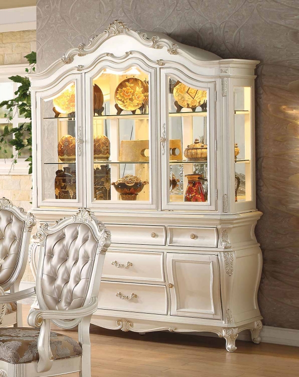 Chantelle Hutch and Buffet - Pearl White
