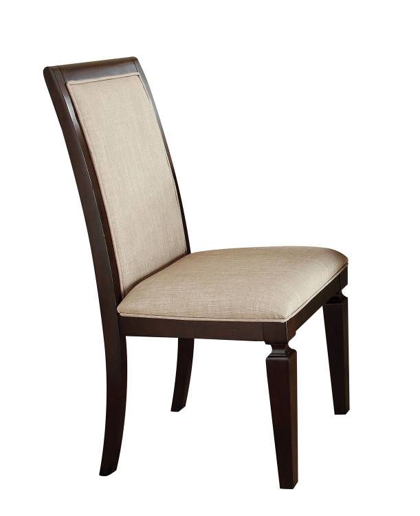 Agatha Side Chair - Linen/Espresso