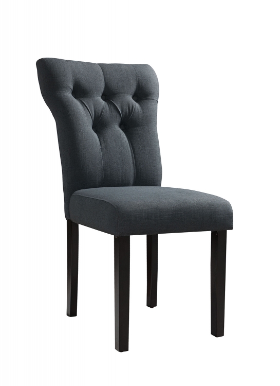 Effie Side Chair - Gray Linen/Walnut