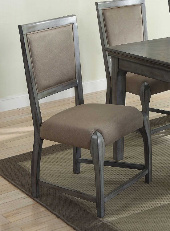 Freira Side Chair - Bronze Fabric/Antique Gray
