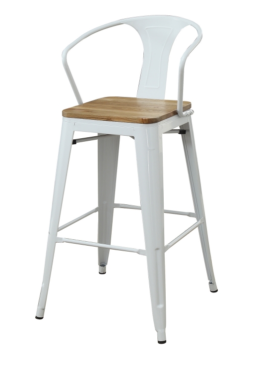 Jakia II Bar Arm Chair - Natural/White