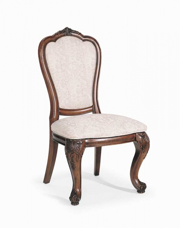 Grand Revival Dark Upholstered Back Side Chair