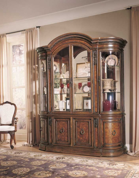 Grand Revival Dark China Cabinet