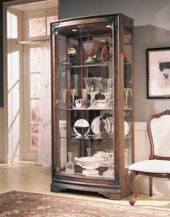 Grand Revival Dark Convex Display Cabinet