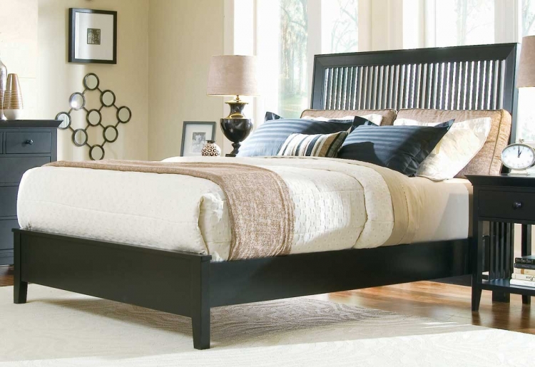 Sterling Pointe Slat Bed Black