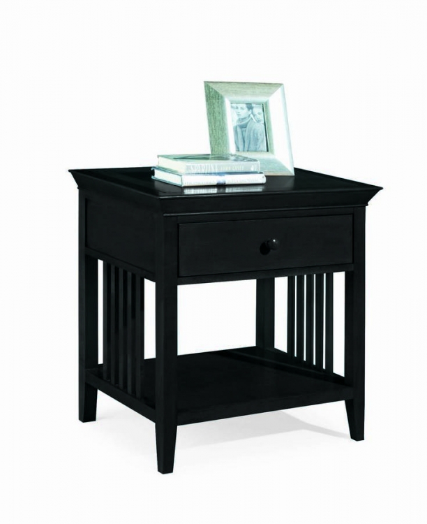 Sterling Pointe Drawer Night Stand Black