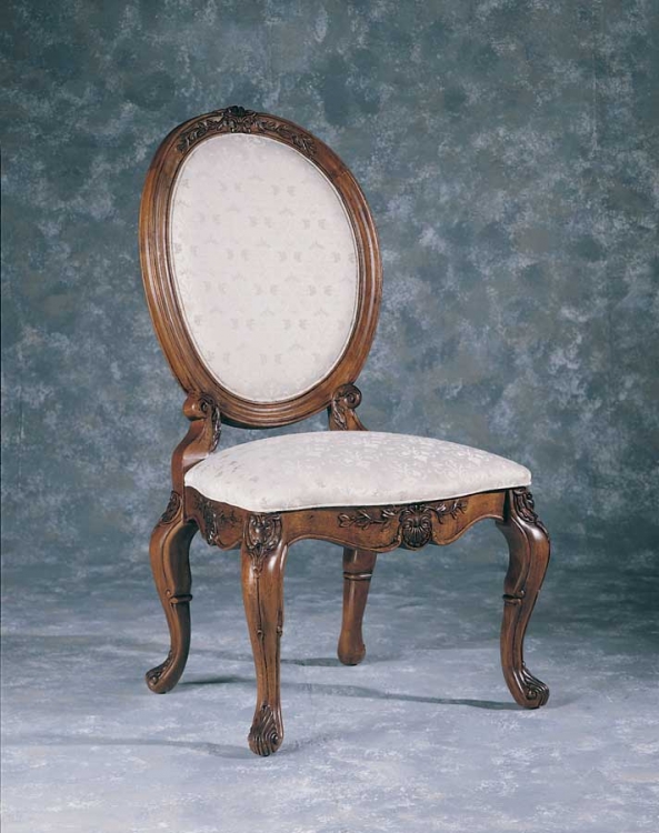 Jessica McClintock Home Romance Upholstered Oval Back Side Chair